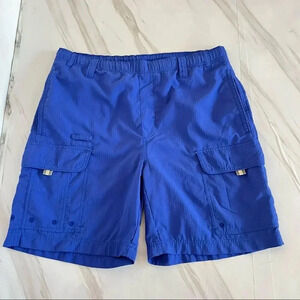Tommy Bahama Trunk Shorts Size Medium Built-In Mesh Brief Blue Cargo